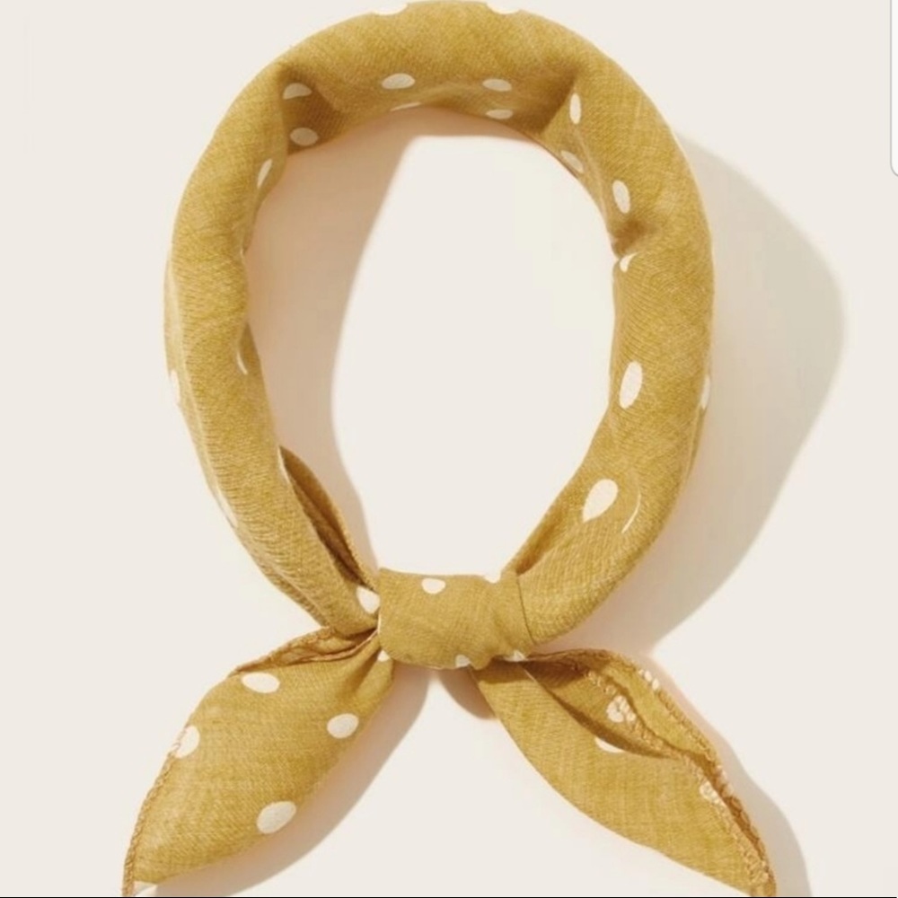 Yellow Polka Dot Bandana